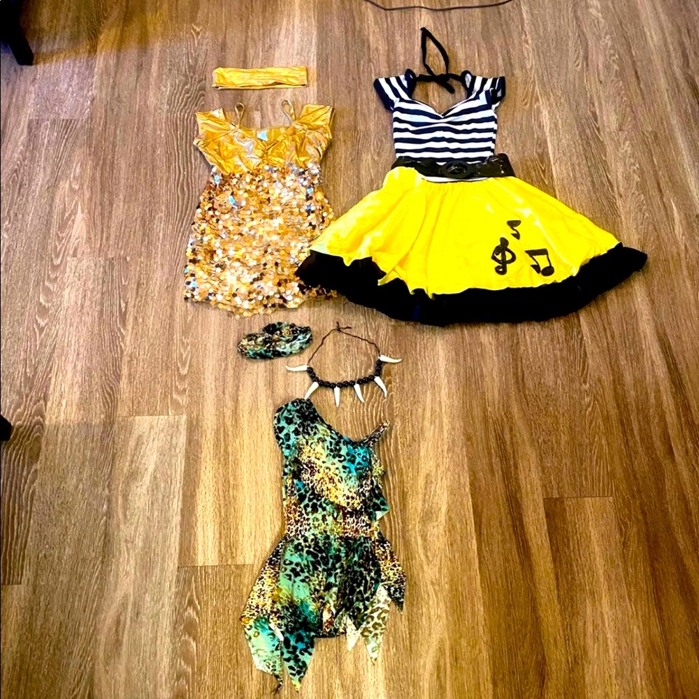 Lot of 3 Dance / Halloween Costumes Jungle